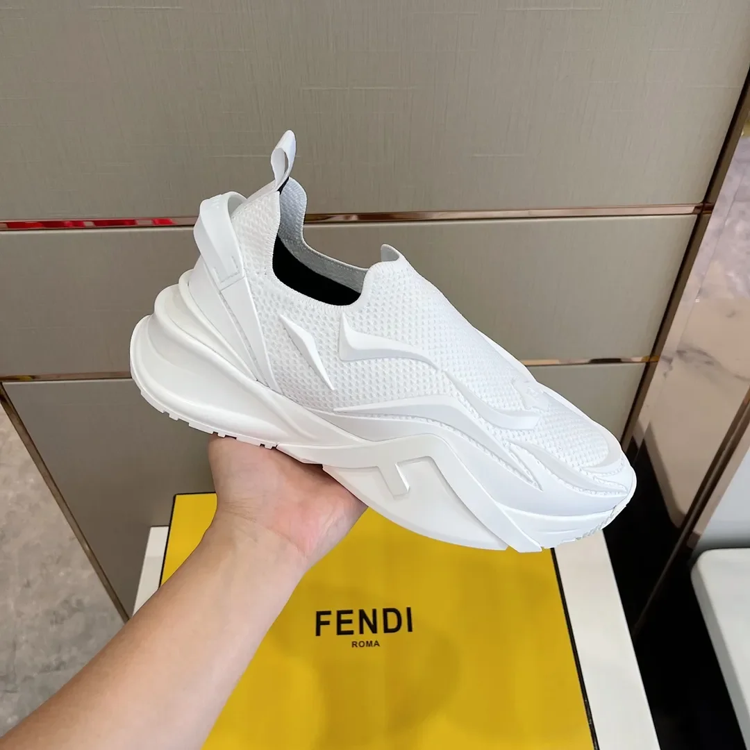 Fendi Flow Slip-On Sneakers in White product view 5