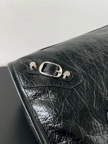 Balenciaga Le City Small Bag in Black Arena Lambskin product view 3