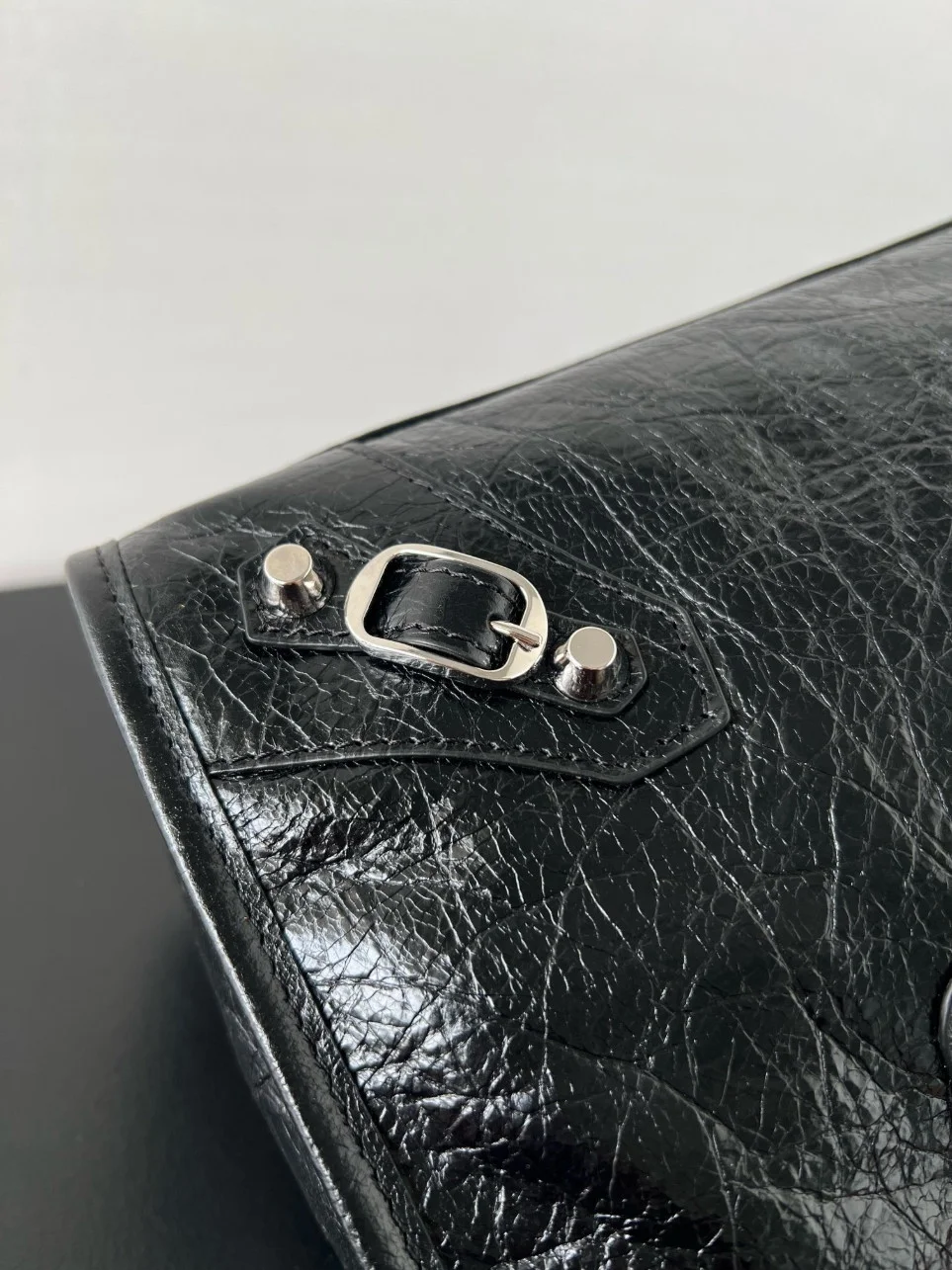 Balenciaga Le City Small Bag in Black Arena Lambskin product view 3