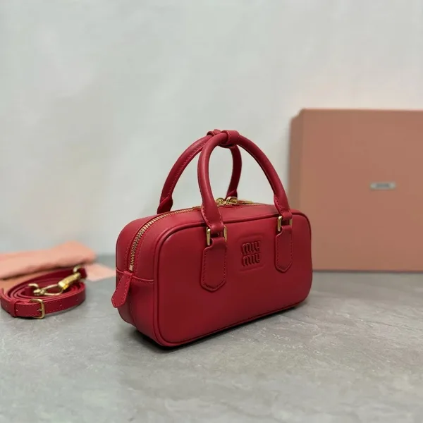 Miu Miu Arcadie Medium Bag in Red Leather product view 10