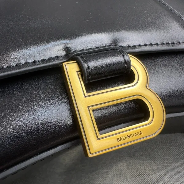 Balenciaga Hourglass Small Bag in Black Box Calfskin product view 5