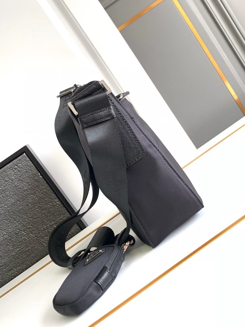 Prada Crossbody Bag in Black Re-Nylon product view 10
