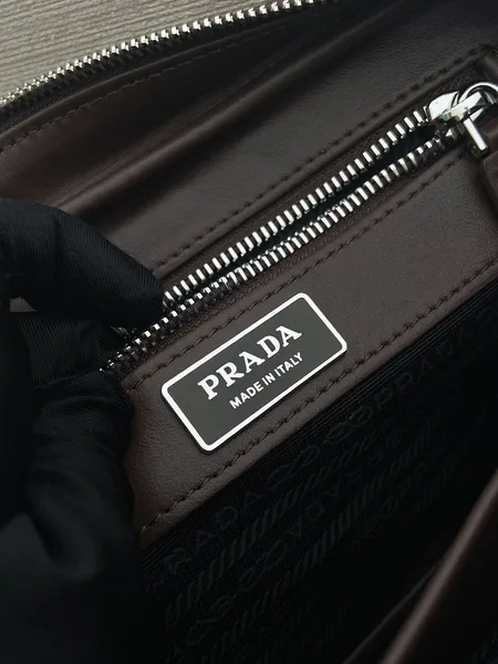 Prada Leather Pouch — Grey product view 9