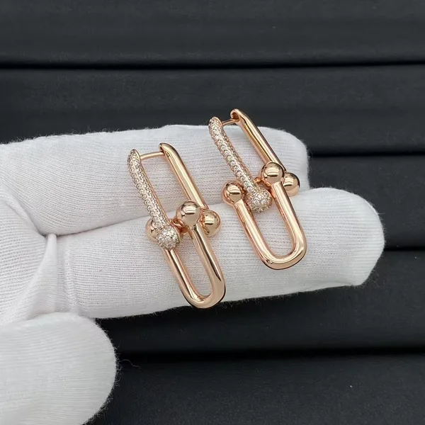 Tiffany & Co. HardWear Smooth Central Link Earrings Rose-Tone product photo