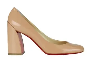 Christian Louboutin Miss Sab 85 Block-Heel Pumps Beige product view 1