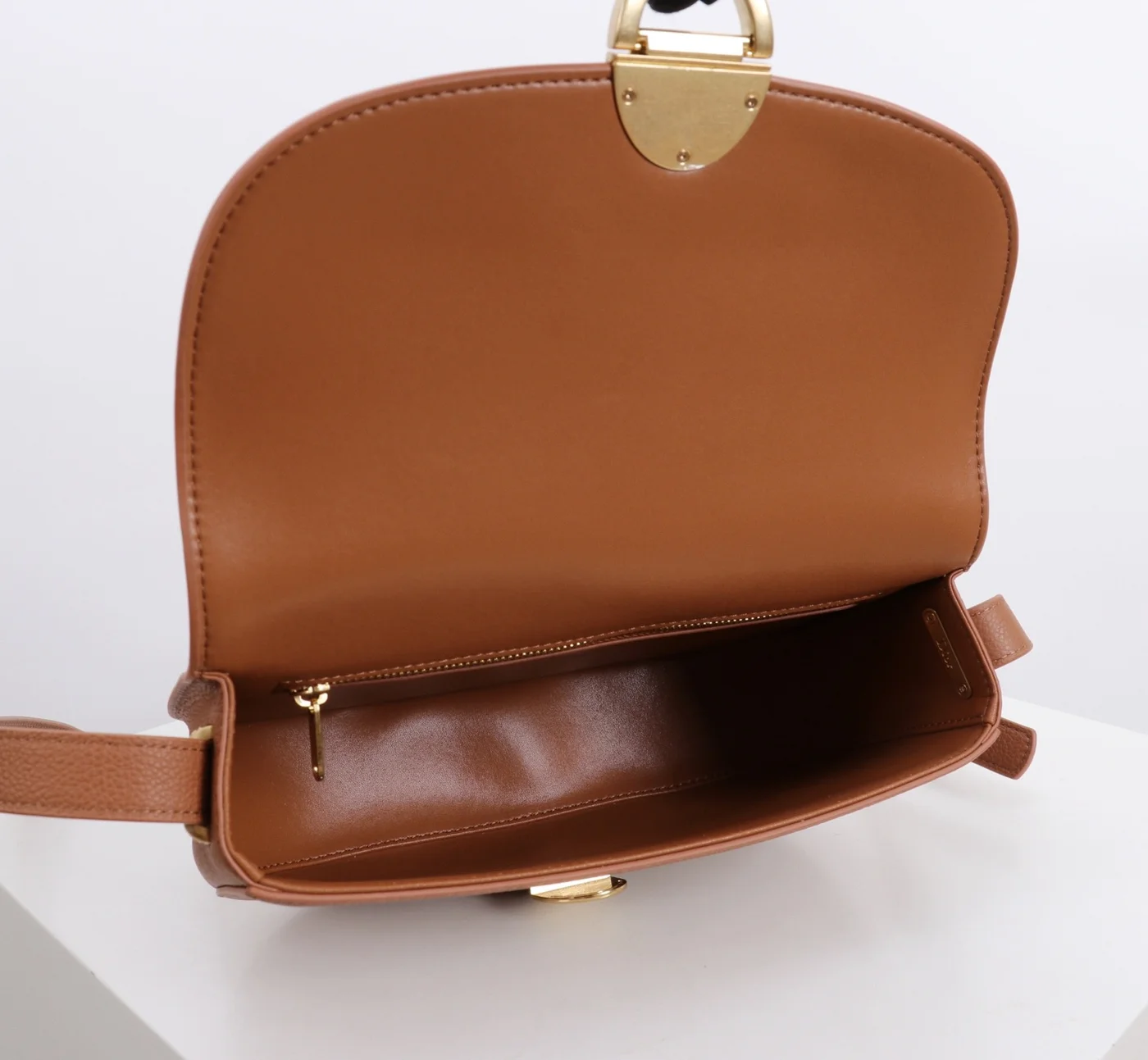 Medium Dior Médaillon Flap Bag — Brown product view 8