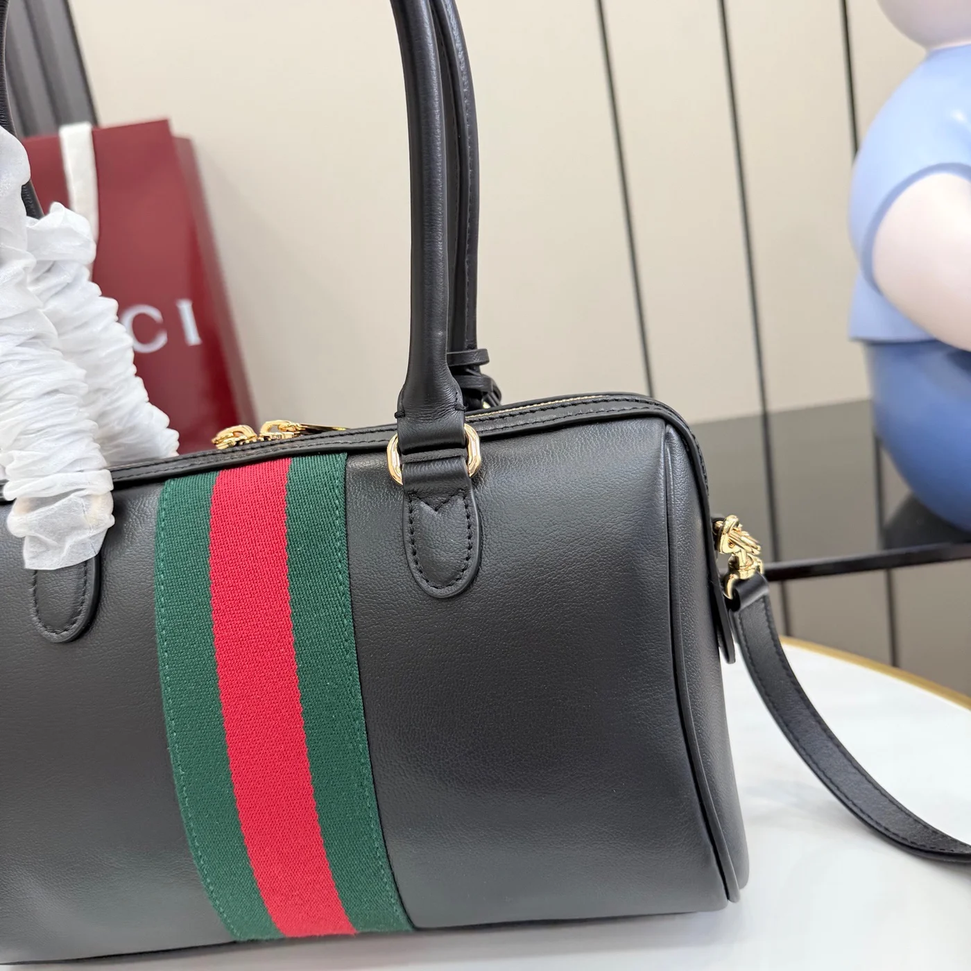 Gucci Borsetto Medium Boston Bag — Black product view 12