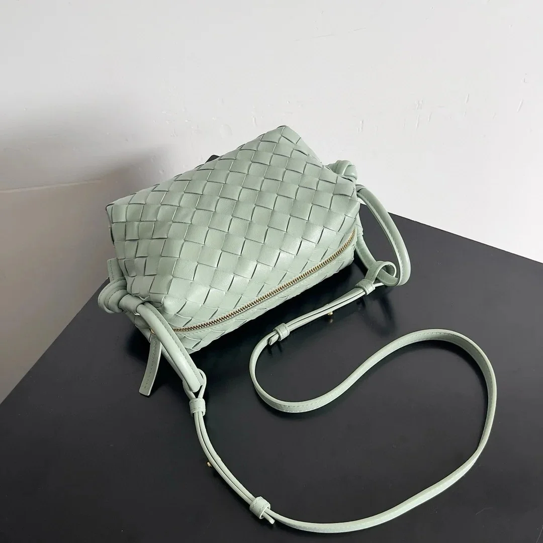 Bottega Veneta Small Loop Crossbody Bag In Sauge Intrecciato Lambskin product view 5