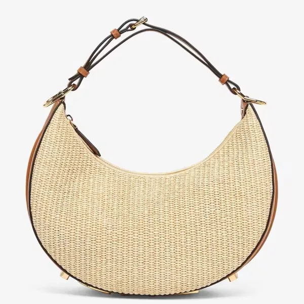 Fendi Fendigraphy Small Hobo Bag in Natural Raffia product photo