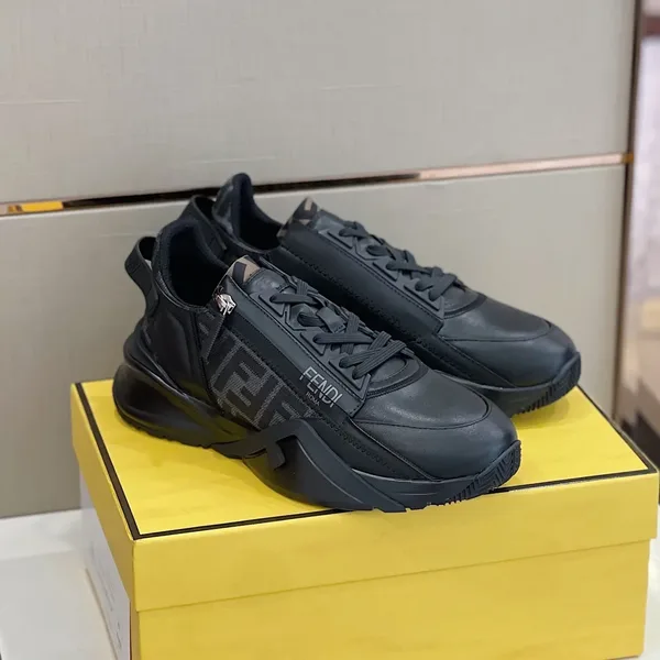 Fendi Flow Low-Top Sneakers in Black FF product photo