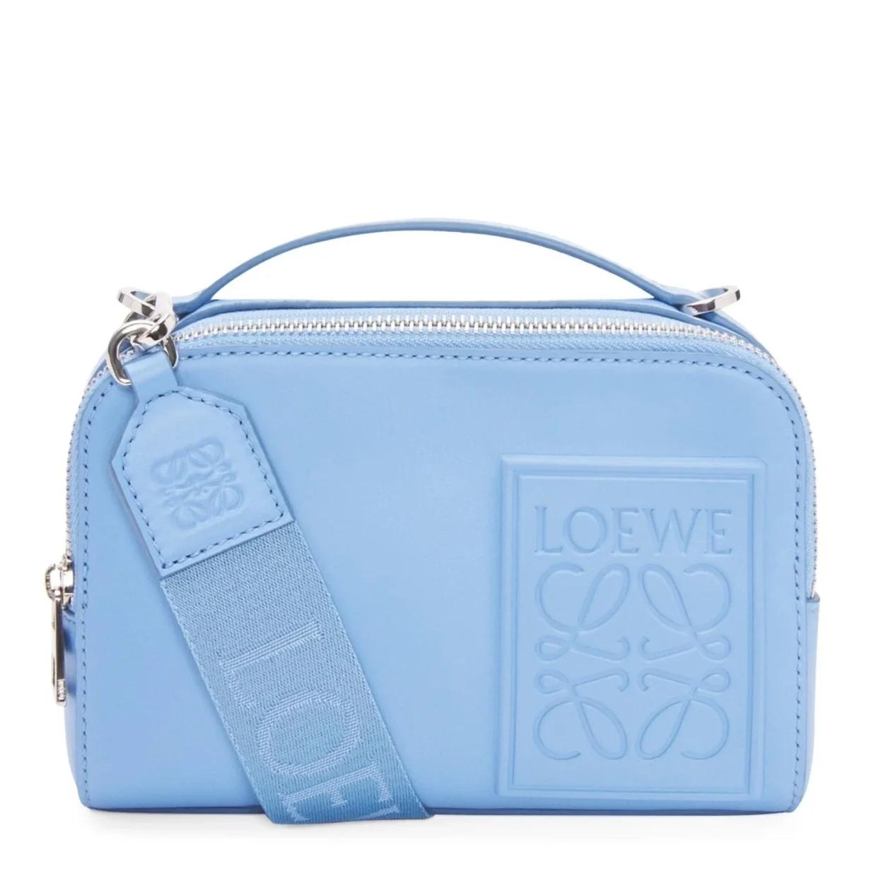 Loewe Mini Camera Crossbody Bag in Blue Calfskin product view 1