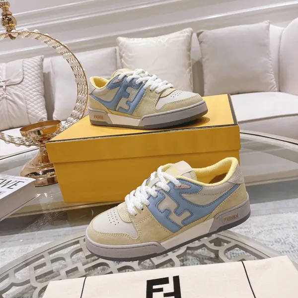 Fendi Match 2024 Sneakers Cream Blue Low product view 6