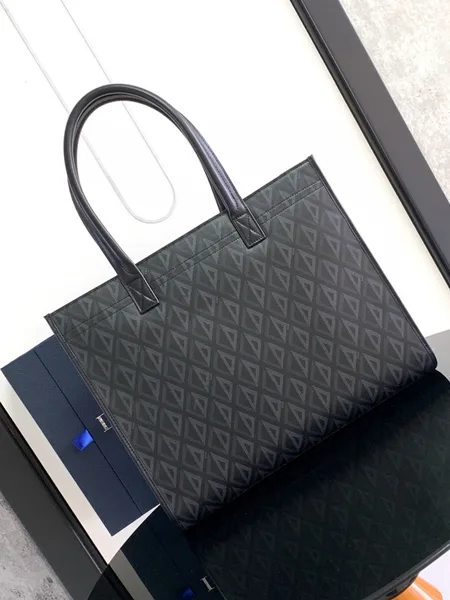 Dior Safari Tote Bag in Black CD Diamond Canvas product view 7