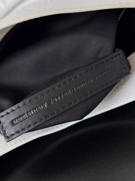 Balenciaga Le City Medium Bag in White Arena Lambskin product view 6
