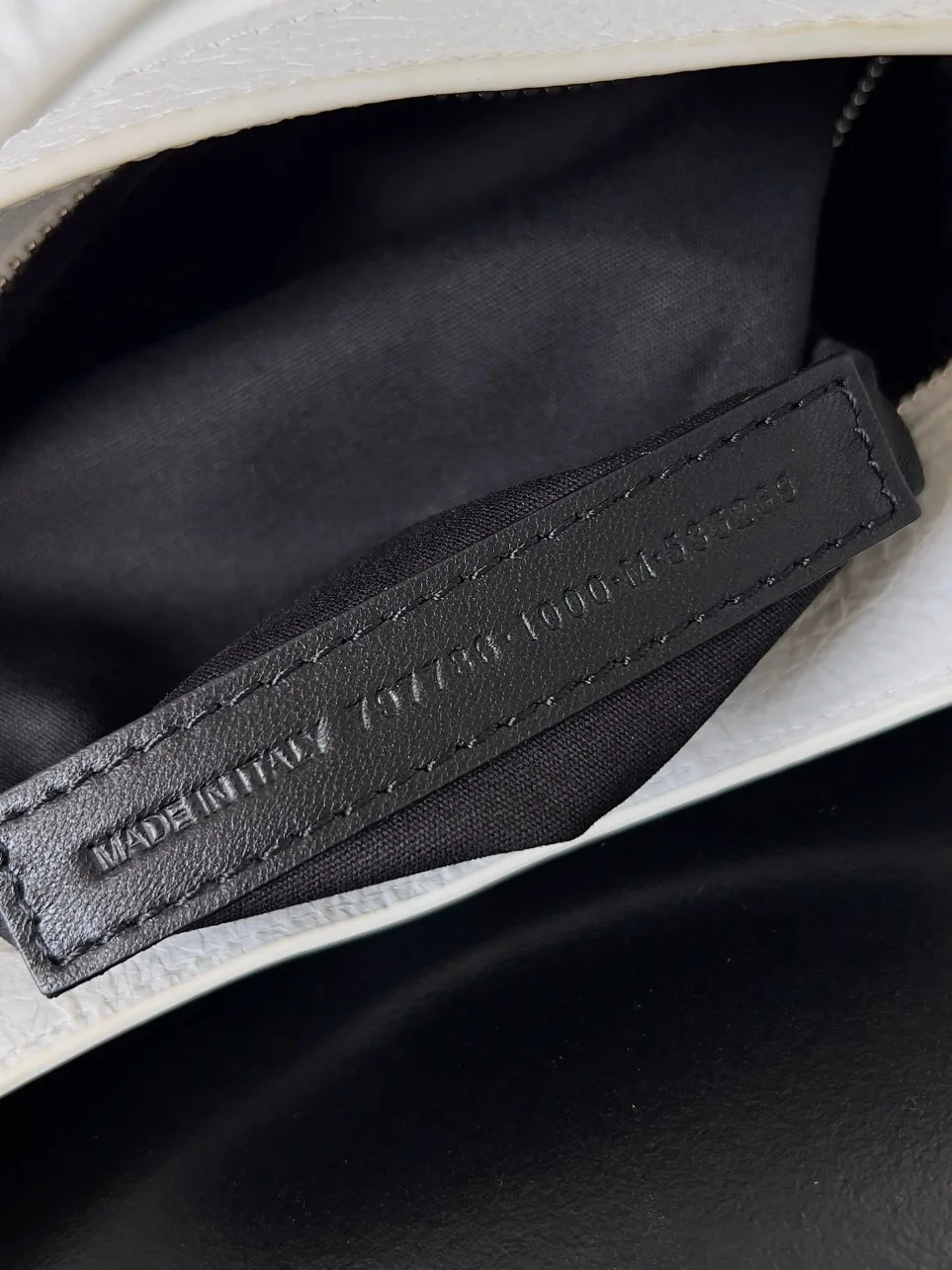 Balenciaga Le City Medium Bag in White Arena Lambskin product view 6
