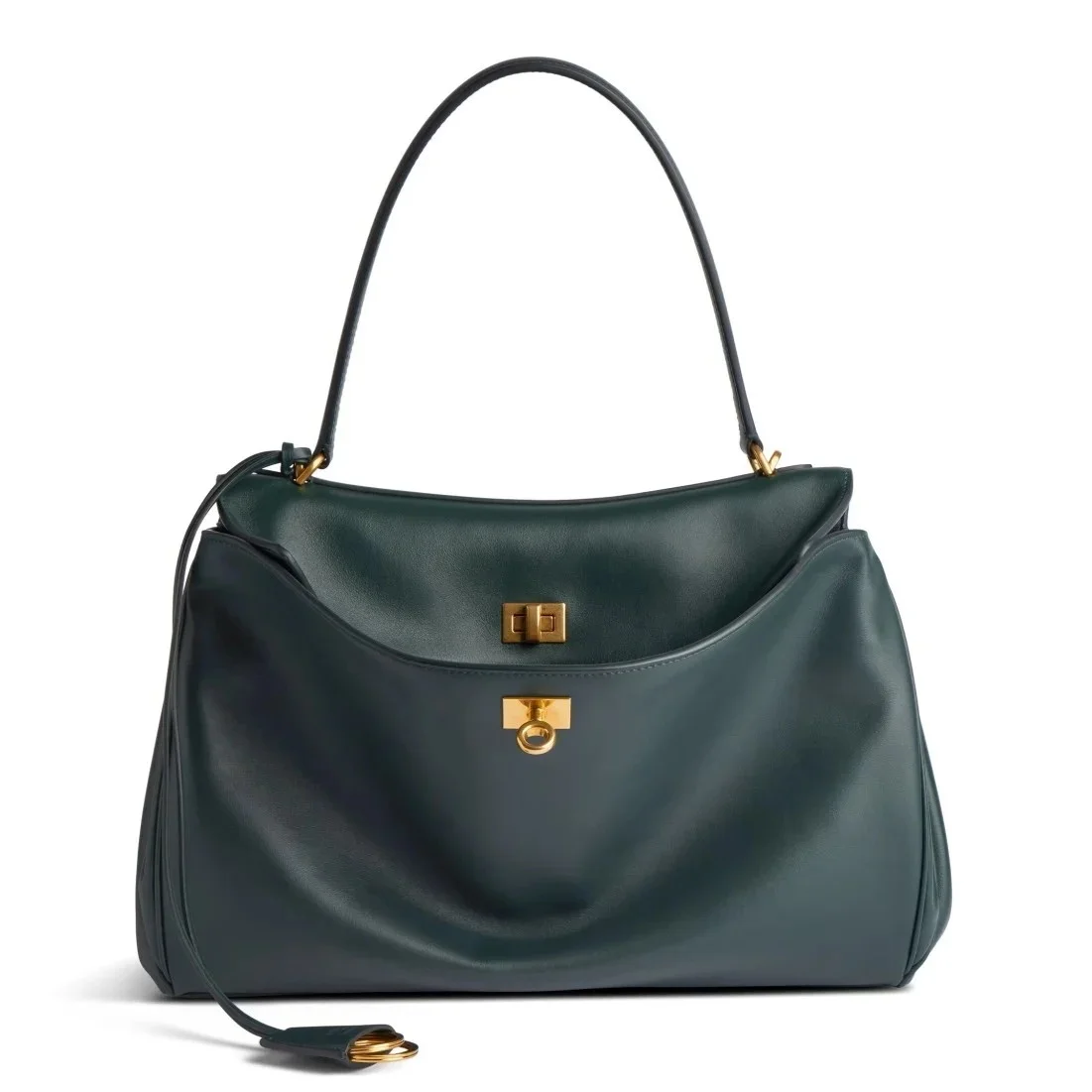 Balenciaga Rodeo Medium Bag in Dark Green Calfskin product view 1