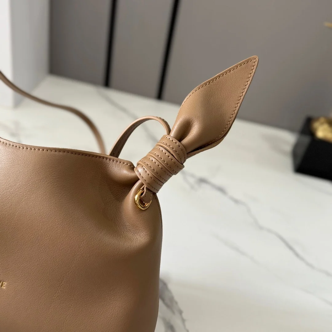 Loewe Mini Scarf Bag In Smooth Calfskin — Brown product view 7
