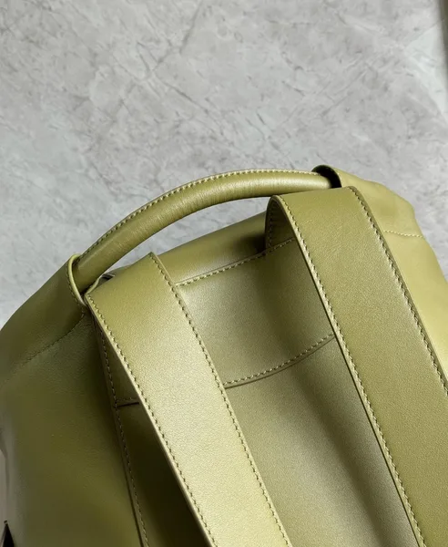 Loewe Flamenco Backpack in Olive Supple Calfskin product view 7