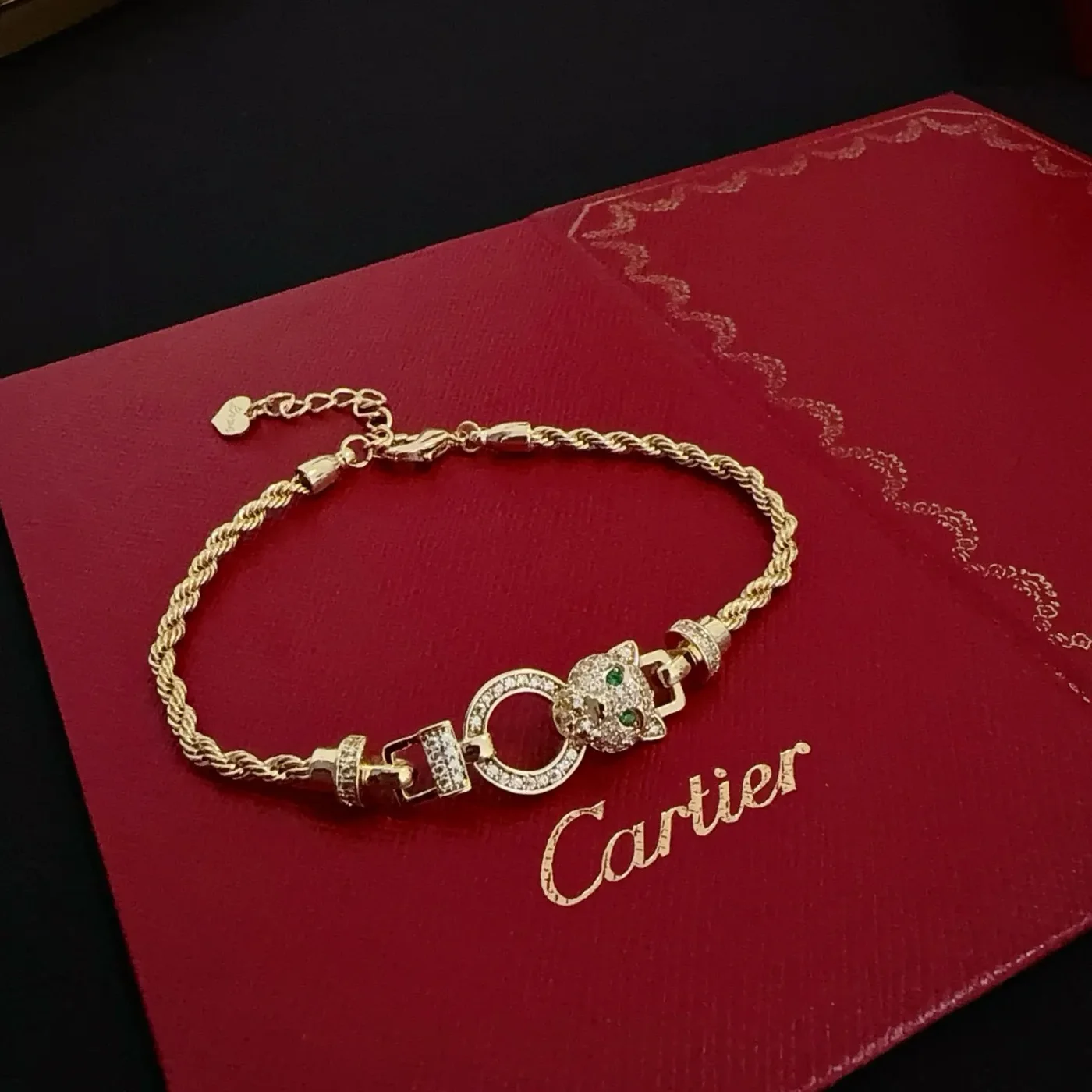 Cartier Panthere Gold-Tone Panther Bracelet with Circular Link product view 6