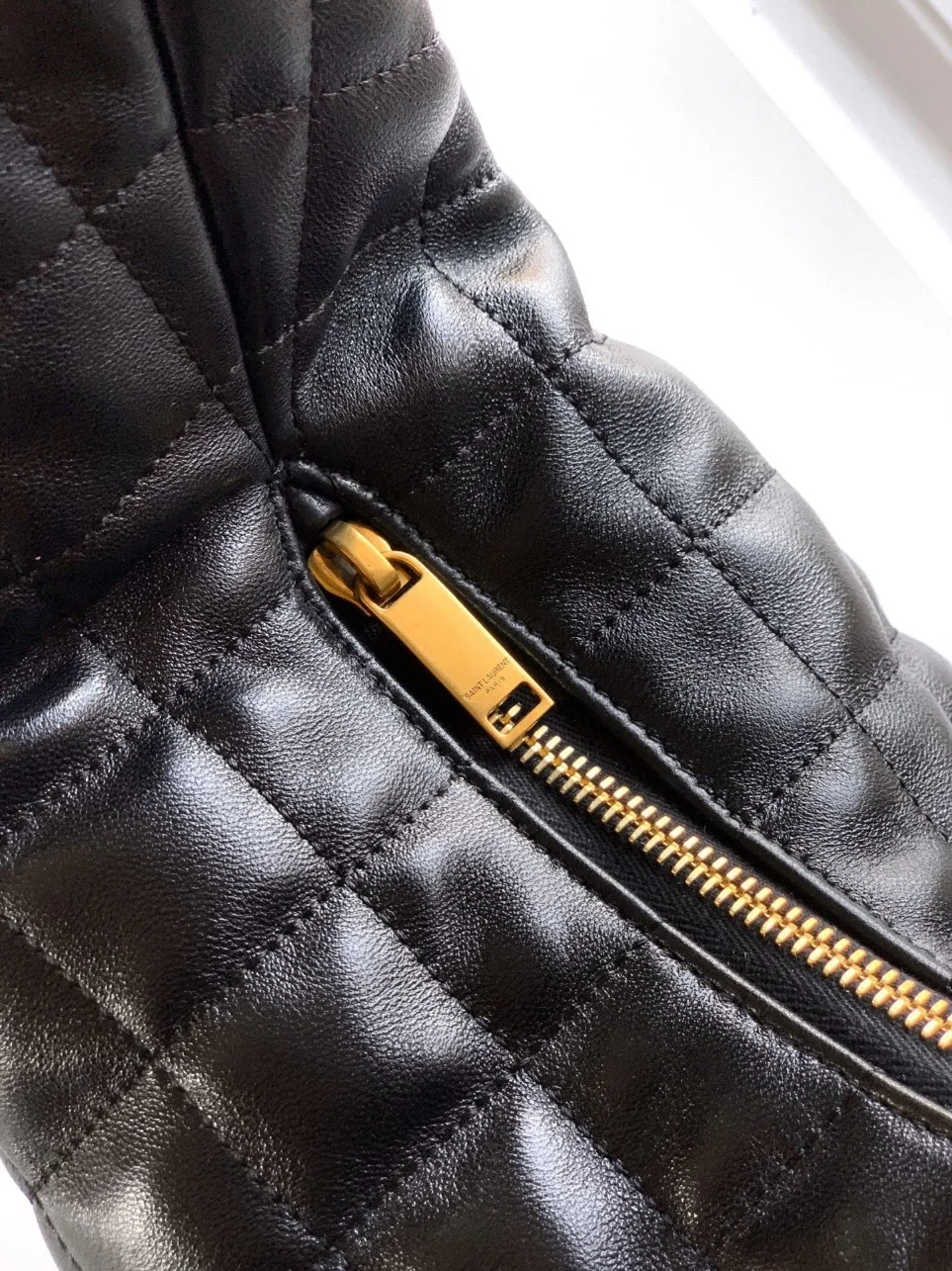 Saint Laurent Icare Hobo Bag in Black Quilted Nappa Leather product view 6