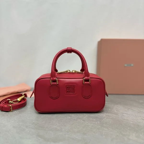 Miu Miu Arcadie Medium Bag in Red Leather product view 2
