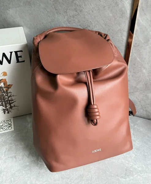 Loewe Flamenco Backpack in Brownie Supple Calfskin product view 7