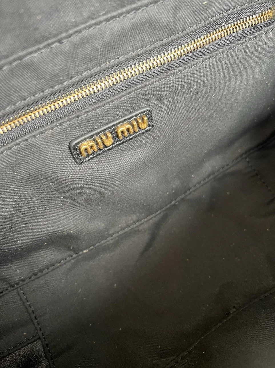 Miu Miu Arcadie Large Bag in Black Matelasse Leather product view 10