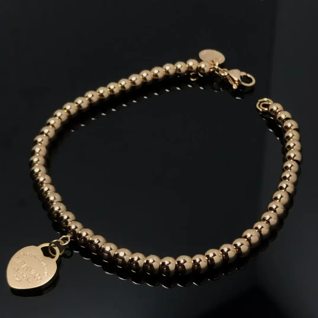 Tiffany & Co. Heart Tag Bead Bracelet Rose-Tone product view 1