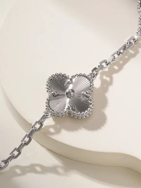 Van Cleef & Arpels Alhambra Purple Clover and Silver-Tone Knot Bracelet product view 8