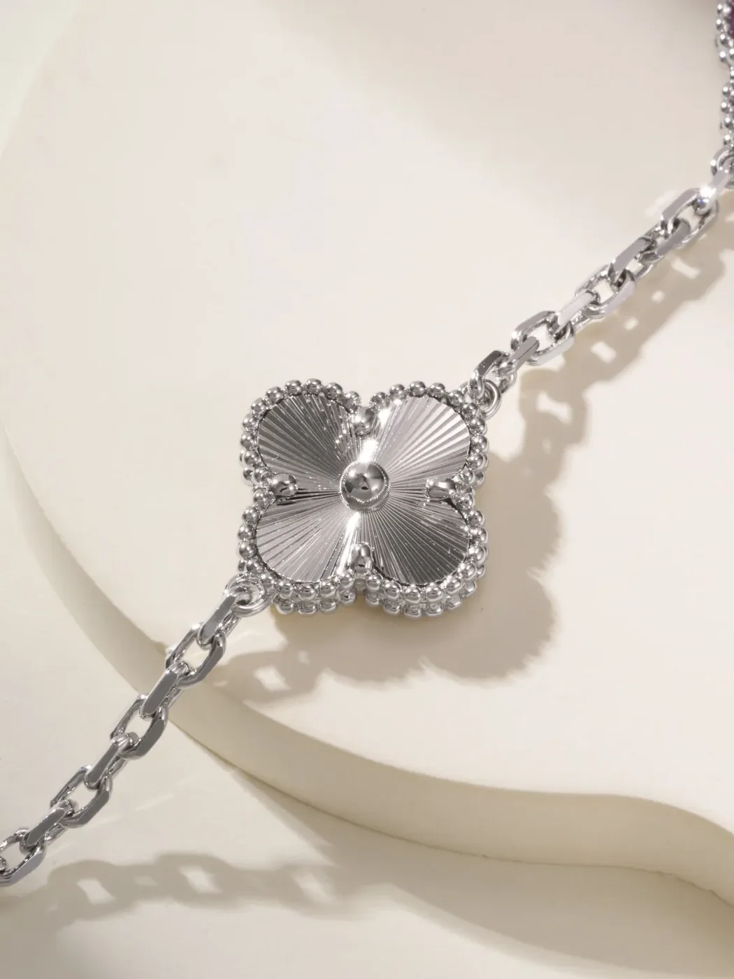 Van Cleef & Arpels Alhambra Purple Clover and Silver-Tone Knot Bracelet product view 8