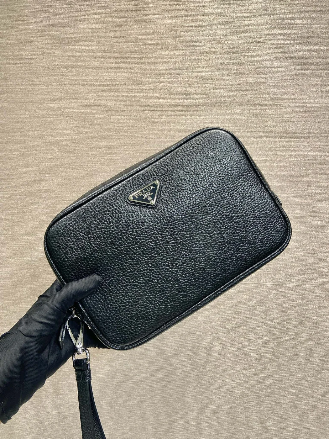 Prada Leather Pouch — Black product view 1