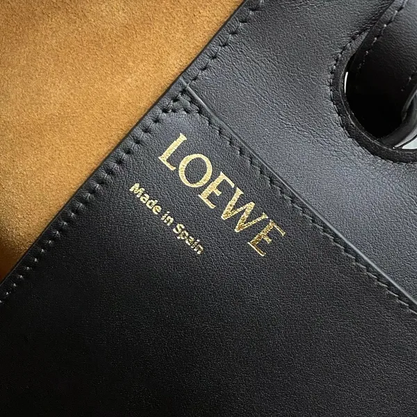 Loewe Anagram Medium Tote Bag In Black Calfskin product view 8