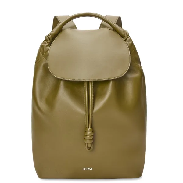 Loewe Flamenco Backpack in Olive Supple Calfskin product photo