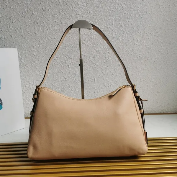 Prada Aimee Large Shoulder Bag in Travertine Leather product view 9