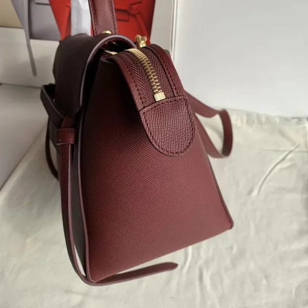 Celine Belt Mini Bag In Bordeaux Grained Calfskin product view 2