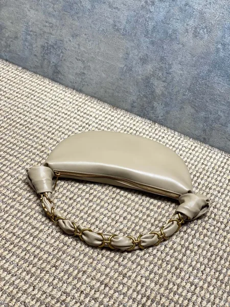 Saint Laurent Amalia Mini Hobo Bag — Beige product view 5