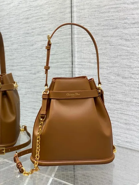 Dior C’est Medium Bag in Brown Saddle Calfskin product view 8