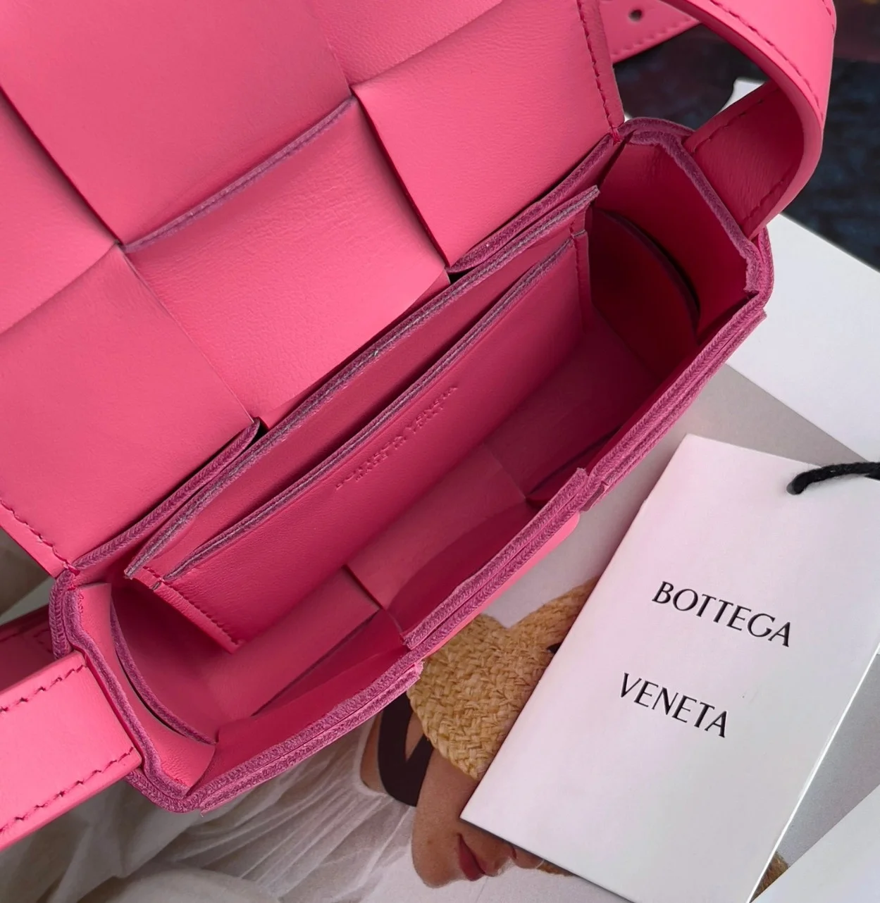 Bottega Veneta Candy Cassette Bag In Cranberry Lambskin product view 9