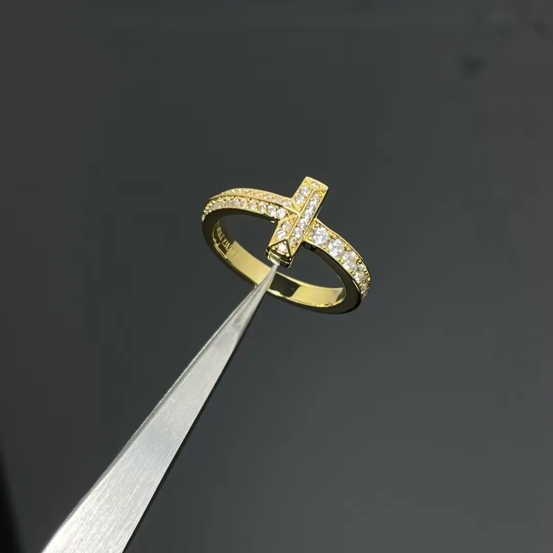 Tiffany & Co. T1 Narrow Pavé-Effect Ring Gold-Tone product view 1