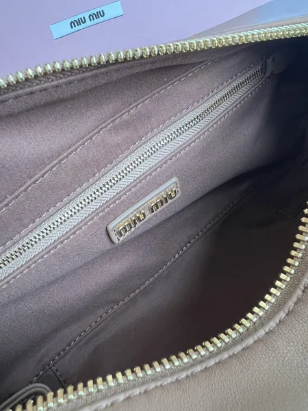 Miu Miu Arcadie Large Bag in Caramel Matelasse Leather product view 11