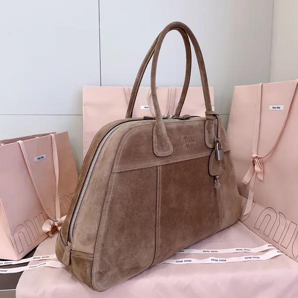 Miu Miu Vivant Bag — Brown Suede product view 2