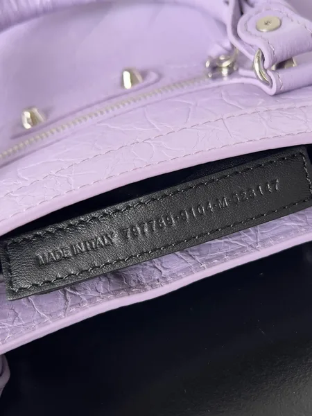 Balenciaga Le City Small Bag in Lilas Arena Lambskin product view 3