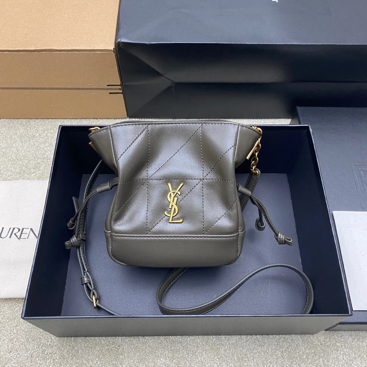 Saint Laurent Jamie Mini Shoulder Pouch — Olive product view 1