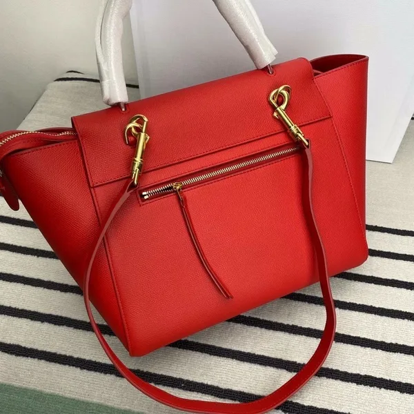 Celine Belt Mini Bag In Red Grained Calfskin product view 2