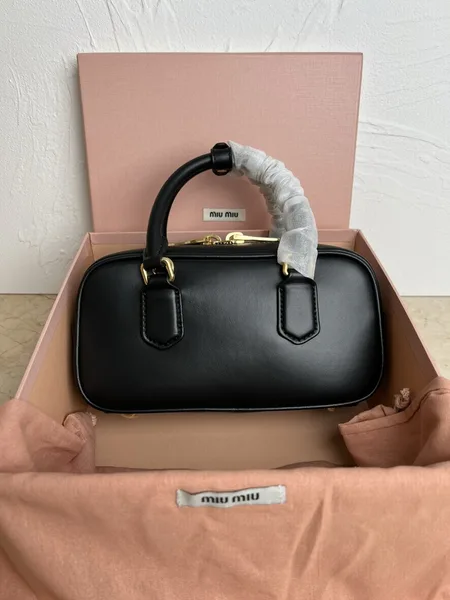 Miu Miu Arcadie Medium Bag in Black Leather product view 10