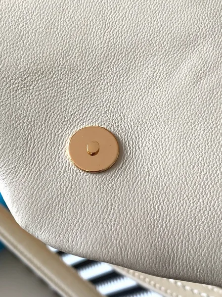 Saint Laurent Calypso Shoulder Bag In White Lambskin product view 9