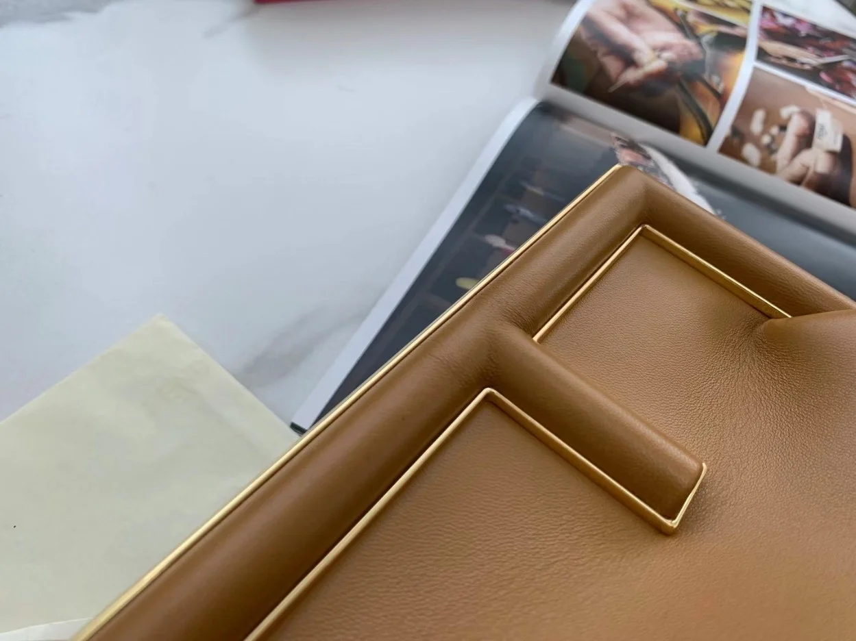 Fendi First Medium Bag In Brown Nappa Leather product view 5