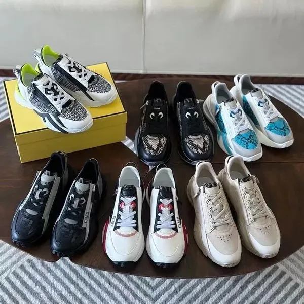 Fendi Flow Low-Top Sneakers — Black, White and Red product view 9
