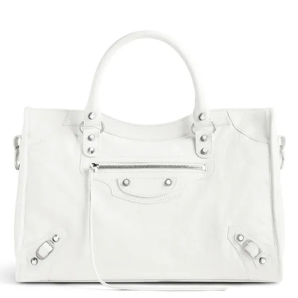 Balenciaga Le City Medium Bag in White Arena Lambskin product photo