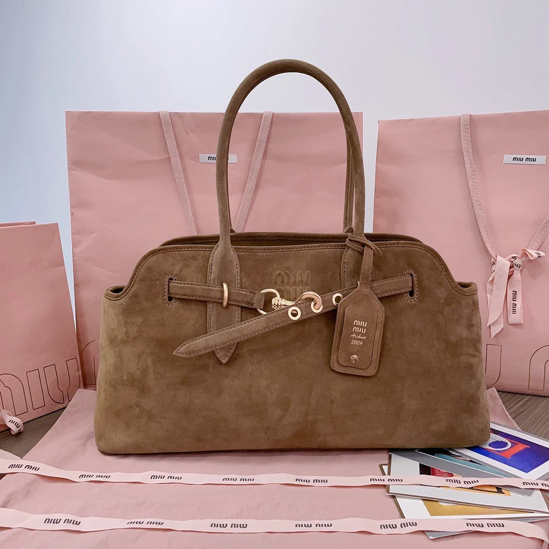 Miu Miu Aventure Suede Bag — Tan Suede product view 1